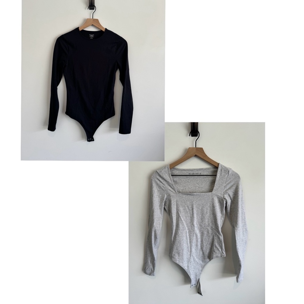 Abercrombie & Fitch Black and Gray Bodysuits